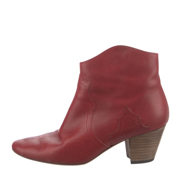 Isabel Marant Leather Western Boots - Picture 1 of 4